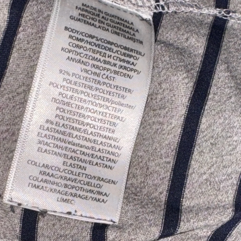 Ralph Lauren youth size LG(14/16) Black and Gray Striped Polo